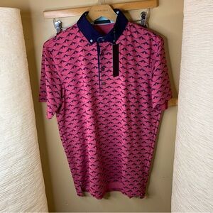 Original NEW NWT Grayson polo men’s size S 2 turtle doves fashion pattern